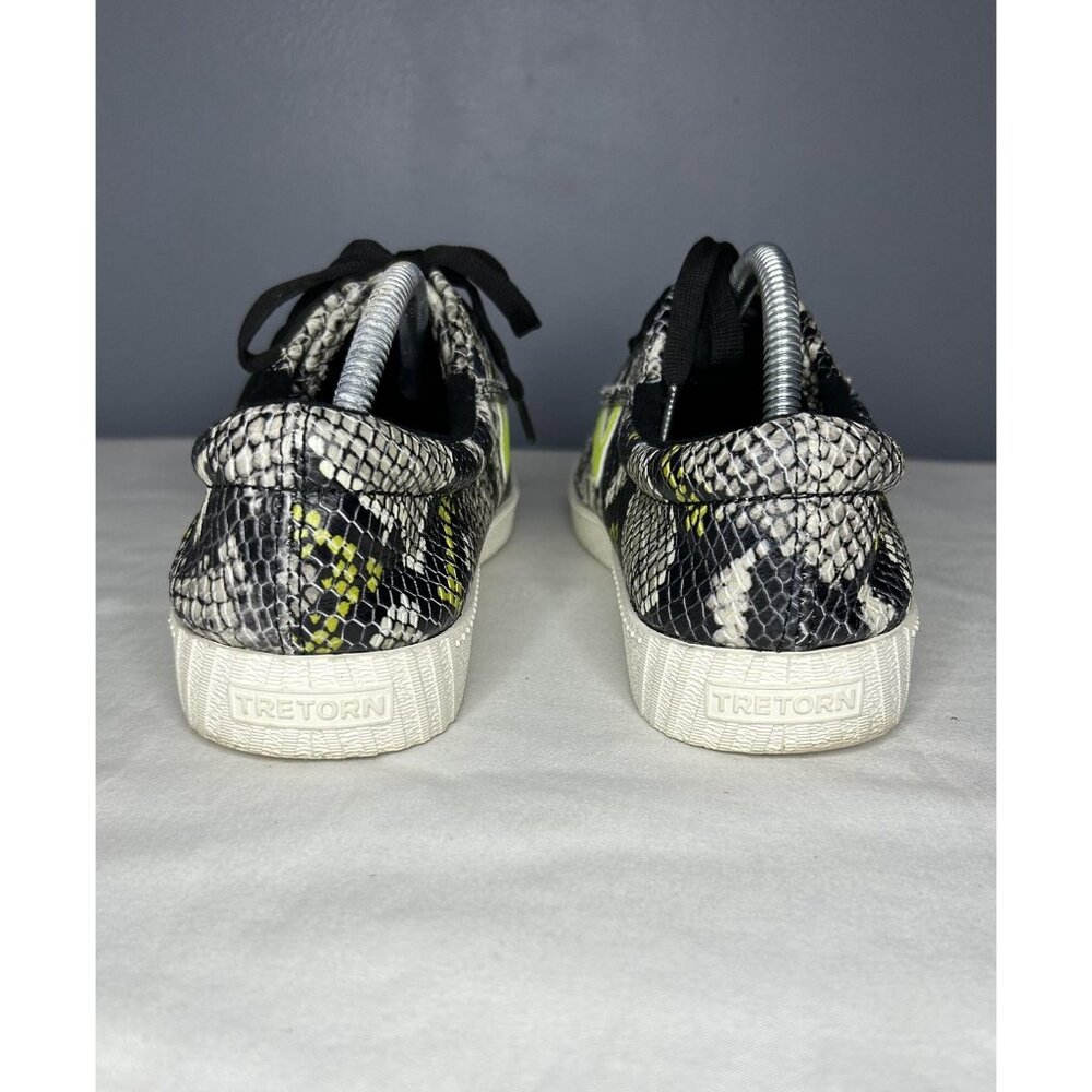 Tretorn Nylite 41 Plus Shoes Womens Size 9.5 Snake Print Neon Yellow Leather - Picture 11 of 16